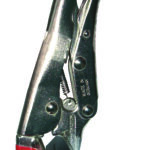 Standard Locking Flat Nose Pliers with Plastic Jaws + Dip-Insulated